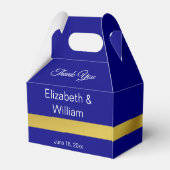 Ballotins Elégant Mariage bleu marine et  or Merci (Arrière)