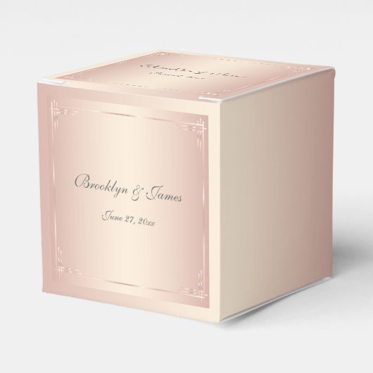 Ballotins Elégant mariage blush Favor Boxes (Verso)