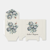 Ballotins Elégant mariage Bouquet vert et gris (Déplié)