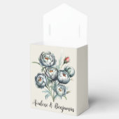 Ballotins Elégant mariage Bouquet vert et gris (Ouvert)