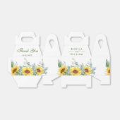 Ballotins Élégant Mariage cadeau de tournesol Eucalyptus Flo (Déplié)