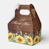 Ballotins Élégant Mariage cadeau de tournesol Eucalyptus Flo (Arrière)