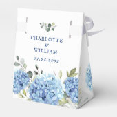 Ballotins Élégant Mariage cadeau Hydrangea Eucalyptus Blue H (Arrière)