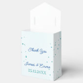 Ballotins Élégant Mariage Customisé de fleurs bleues (Ouvert)