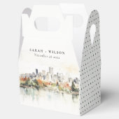 Ballotins Élégant Mariage d'aquarelle de Portland Oregon Sky (Ouvert)