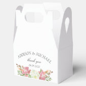 Ballotins Elégant Mariage d'aquarelle florale blanc (Ouvert)