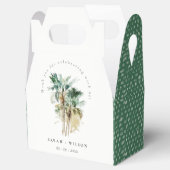 Ballotins Elégant Mariage d'aquarelle tropicale palmiers (Ouvert)