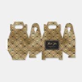 Ballotins Élégant Mariage de balancier noir et or (Déplié)