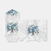 Ballotins Elégant Mariage de bouquet bleu bleu argent Dusty (Déplié)