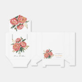 Ballotins Elégant Mariage de bouquet de Peony Orange (Déplié)