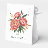 Ballotins Elégant Mariage de bouquet de Peony Orange (Arrière)