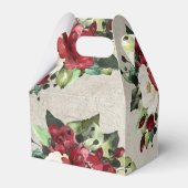 Ballotins Élégant Mariage de Bridesmaid rouge floral (Arrière)