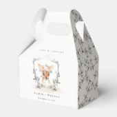 Ballotins Élégant Mariage de crête florale de cerf mou (Verso)