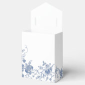 Ballotins Élégant Mariage de Floral Bleu Victorien Français (Ouvert)