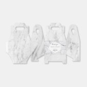 Ballotins Élégant Mariage de marbre géométrique (Déplié)