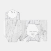 Ballotins Élégant Mariage de marbre géométrique (Déplié)