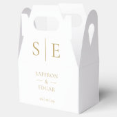 Ballotins Élégant Mariage de Monogramme Or Moderne (Ouvert)