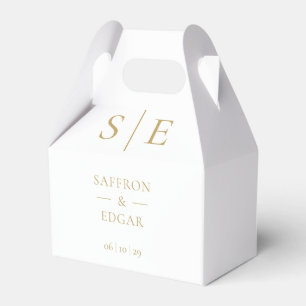 Ballotins Élégant Mariage de Monogramme Or Moderne