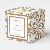 Ballotins Élégant Mariage de Parties scintillant White and G (Verso)