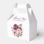 Ballotins Élégant Mariage de pivoine d'aquarelle bordeaux fl (Verso)