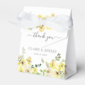 Ballotins Elégant mariage de printemps fleuri jaune (Verso)