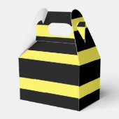 Ballotins Élégant Mariage de rayures Jaune Noir (Arrière)