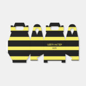 Ballotins Élégant Mariage de rayures Jaune Noir (Déplié)