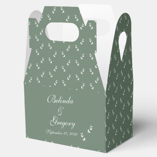 Ballotins Élégant Mariage de script en vert d'olive Sage for (Ouvert)