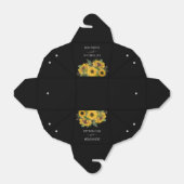 Ballotins Élégant Mariage de tournesols floraux (Déplié)