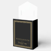 Ballotins Élégant Mariage de typographie Ornate Black Gold (Ouvert)