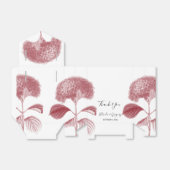 Ballotins Élégant Mariage d'Hydrangée bordeaux (Déplié)