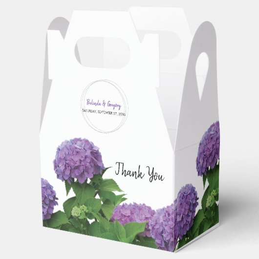 Ballotins Élégant Mariage d'Hydrangée violette (Ouvert)