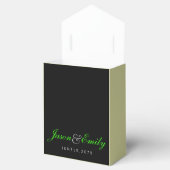 Ballotins Élégant Mariage Emerald Green Peacock (Ouvert)