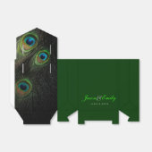 Ballotins Élégant Mariage Emerald Green Peacock (Déplié)