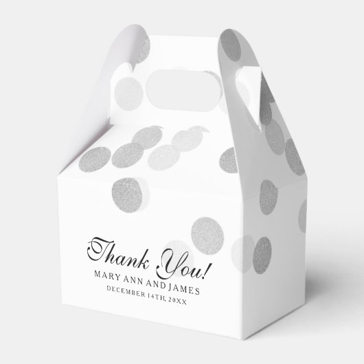 Ballotins Elégant Mariage Faux Parties scintillant Argent Fo (Verso)