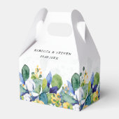 Ballotins Élégant mariage fleuri jaune blanc (Verso)