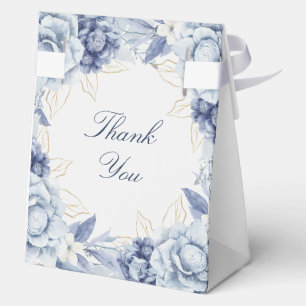 Ballotins Élégant mariage floral bleu poussiéreux et bleu cl