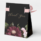 Ballotins Élégant Mariage floral de Bourgogne noire (Arrière)