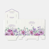 Ballotins Élégant Mariage floral de couleur de lavande (Déplié)