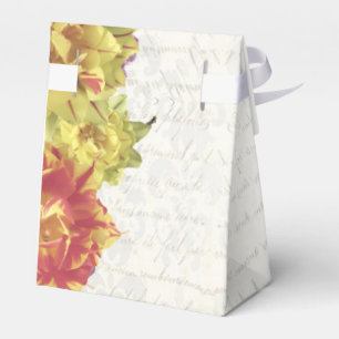 Ballotins Élégant mariage floral de pays fleuri jaune