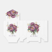 Ballotins Elégant Mariage floral de pivoine violet (Déplié)