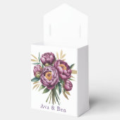 Ballotins Elégant Mariage floral de pivoine violet (Ouvert)