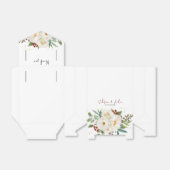 Ballotins Élégant Mariage floral de rose blanche naturelle (Déplié)