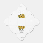 Ballotins Élégant Mariage floral de tournesol (Déplié)