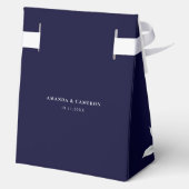 Ballotins Elégant Mariage floral Dusty Blue Navy (Verso)