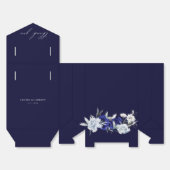 Ballotins Elégant Mariage floral Dusty Blue Navy (Déplié)