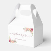 Ballotins Élégant Mariage floral rose pâle (Verso)