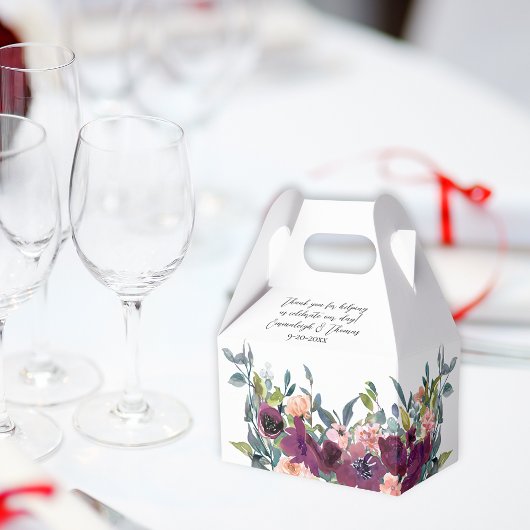 Ballotins Élégant Mariage floral rose violet