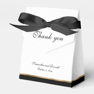 Ballotins Élégant Mariage Formal Black White Gold