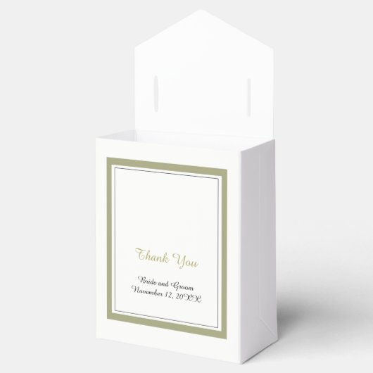 Ballotins Elégant Mariage frontière or Merci (Ouvert)